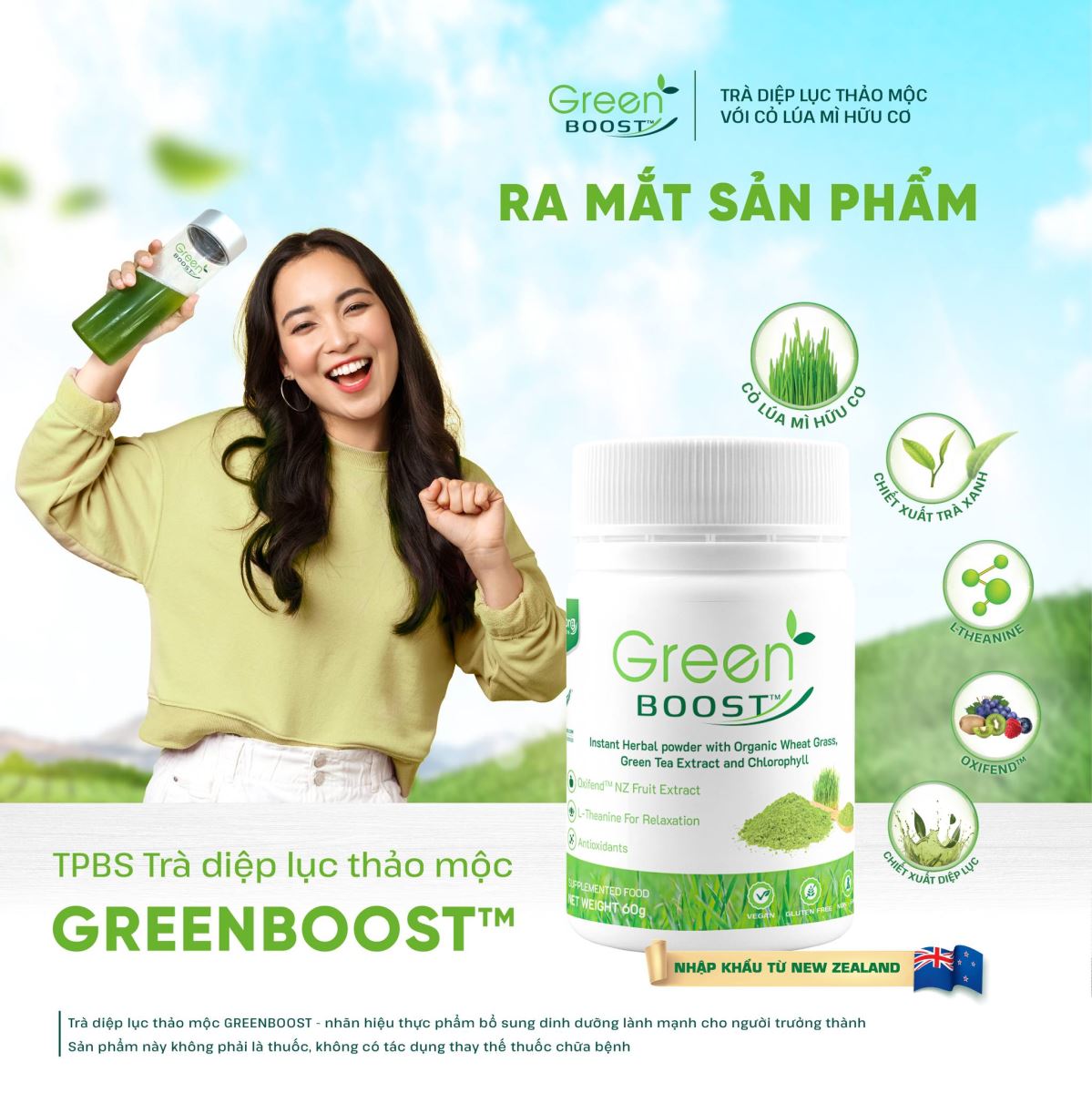 Trà diệp lục thảo mộc Green Boost có tác dụng gì?